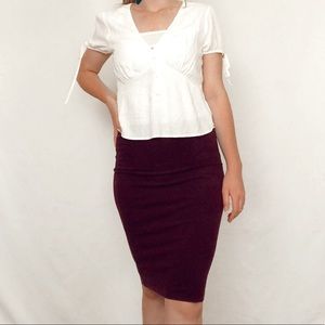 Purple Pencil Skirt